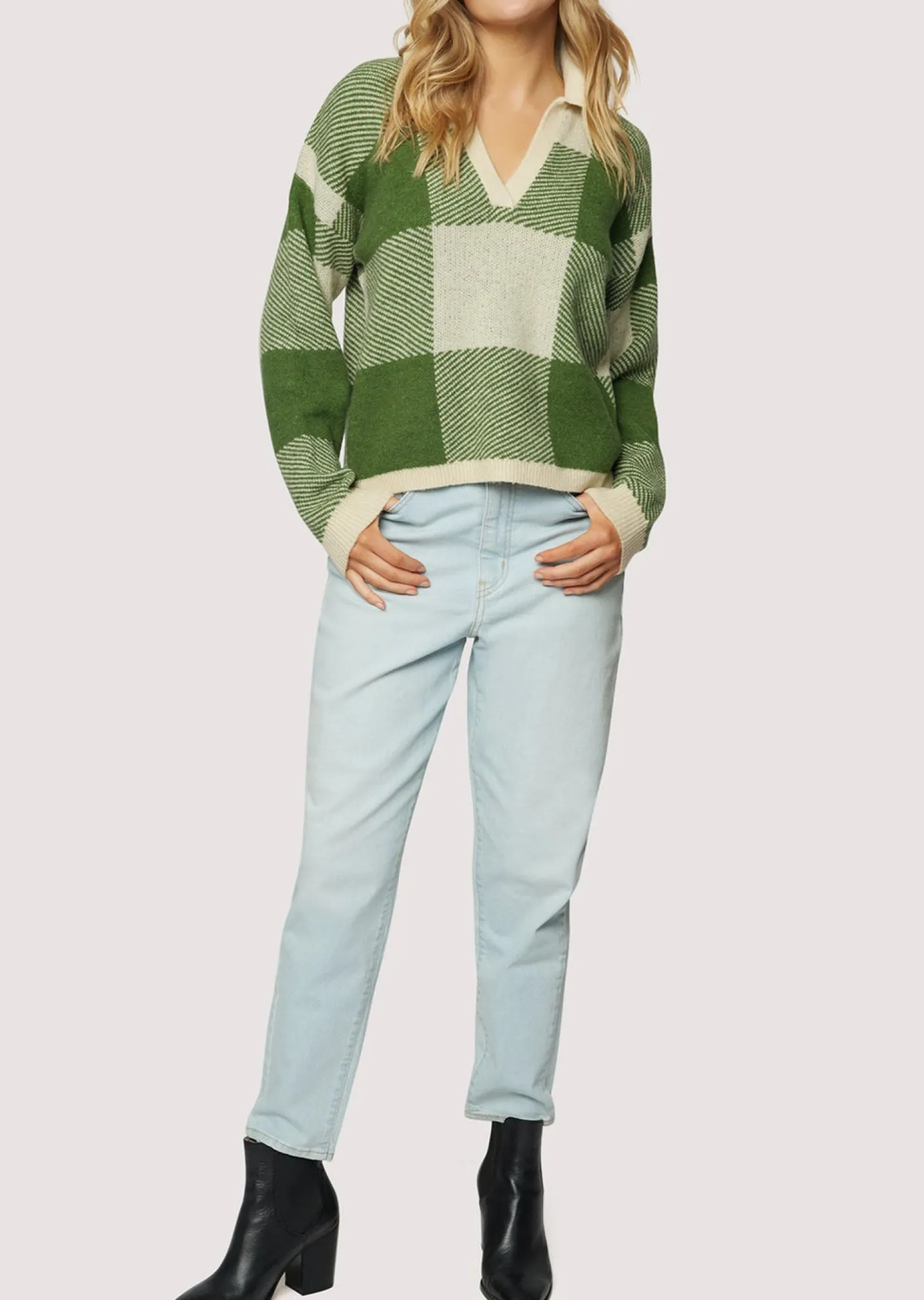 Lost + Wander Sweaters*Forest School Long Sleeve Top FOREST GINGHAM