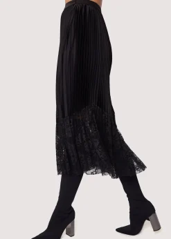 Lost + Wander Skirts*Genesis Pleated Midi Skirt BLACK