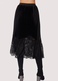 Lost + Wander Skirts*Genesis Pleated Midi Skirt BLACK