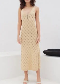 Lost + Wander Dresses*Going Steady Midi Dress ECRU