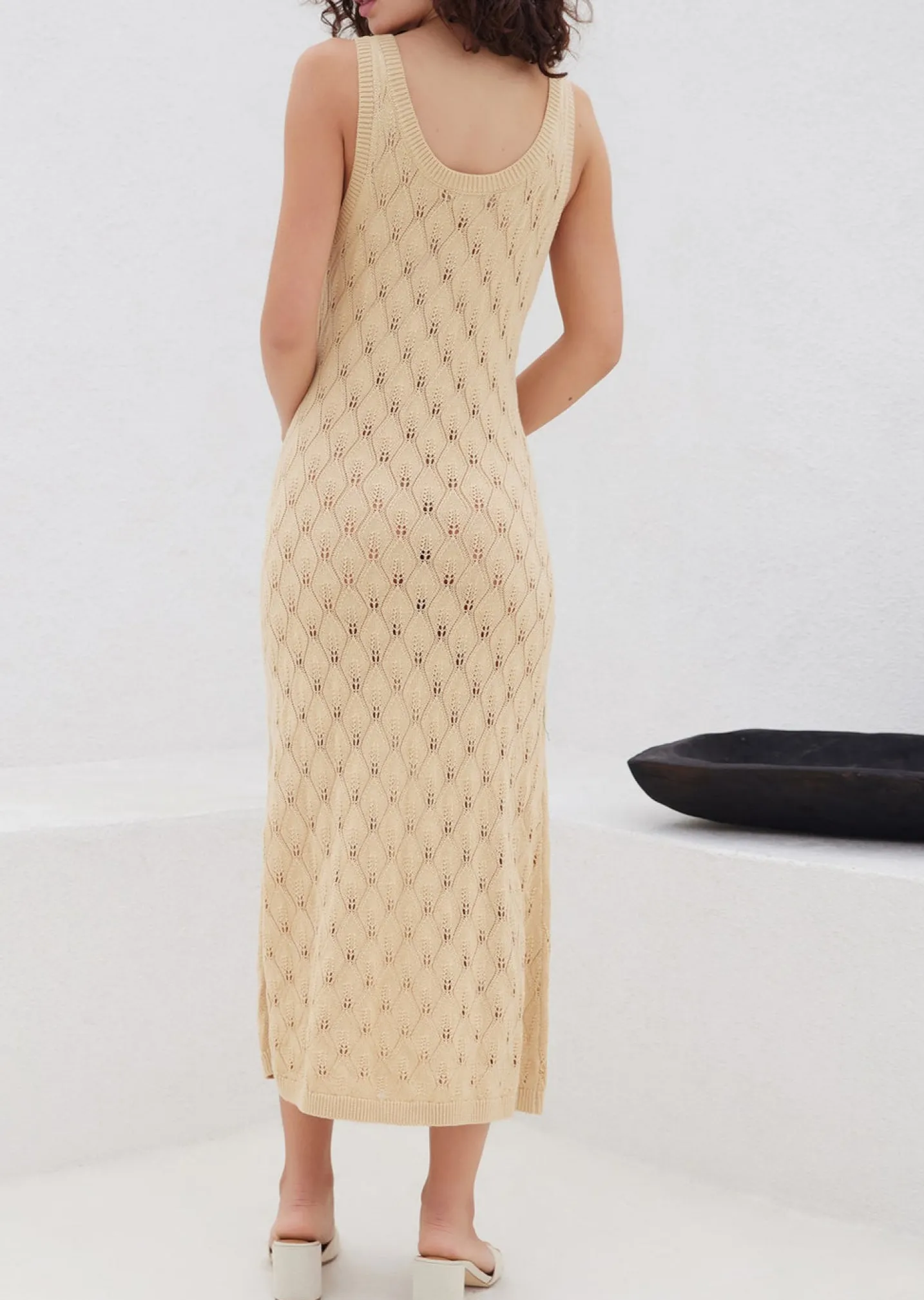 Lost + Wander Dresses*Going Steady Midi Dress ECRU