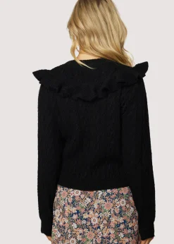 Lost + Wander Sweaters*Gracie Ruffle Top BLACK