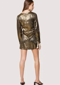 Lost + Wander Dresses*Heart Of Gold Mini Dress BLACK-GOLD