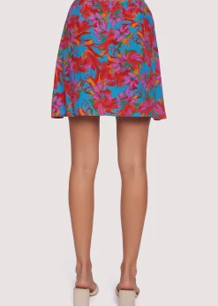 Lost + Wander Sets*Hydra Springs Mini Skirt BLUE-FLORAL