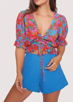 Lost + Wander Sets*Hydra Springs Top BLUE-FLORAL