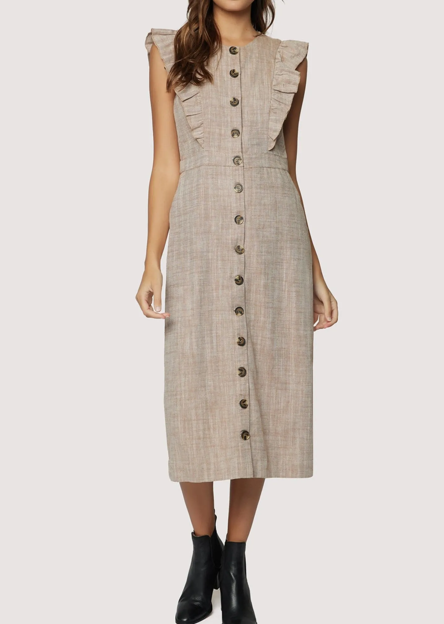 Lost + Wander Dresses*In My Element Midi Dress BROWN