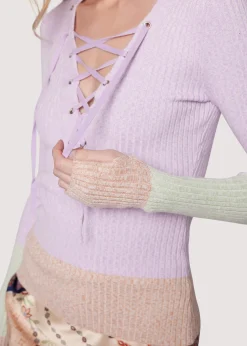 Lost + Wander Tops*Jolene Long Sleeve Top LAVENDER-MULTI