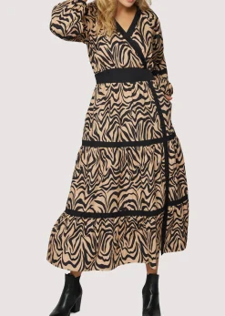 Lost + Wander Dresses*Ladies Night Maxi Dress IVORY-BLACK-ANIMAL