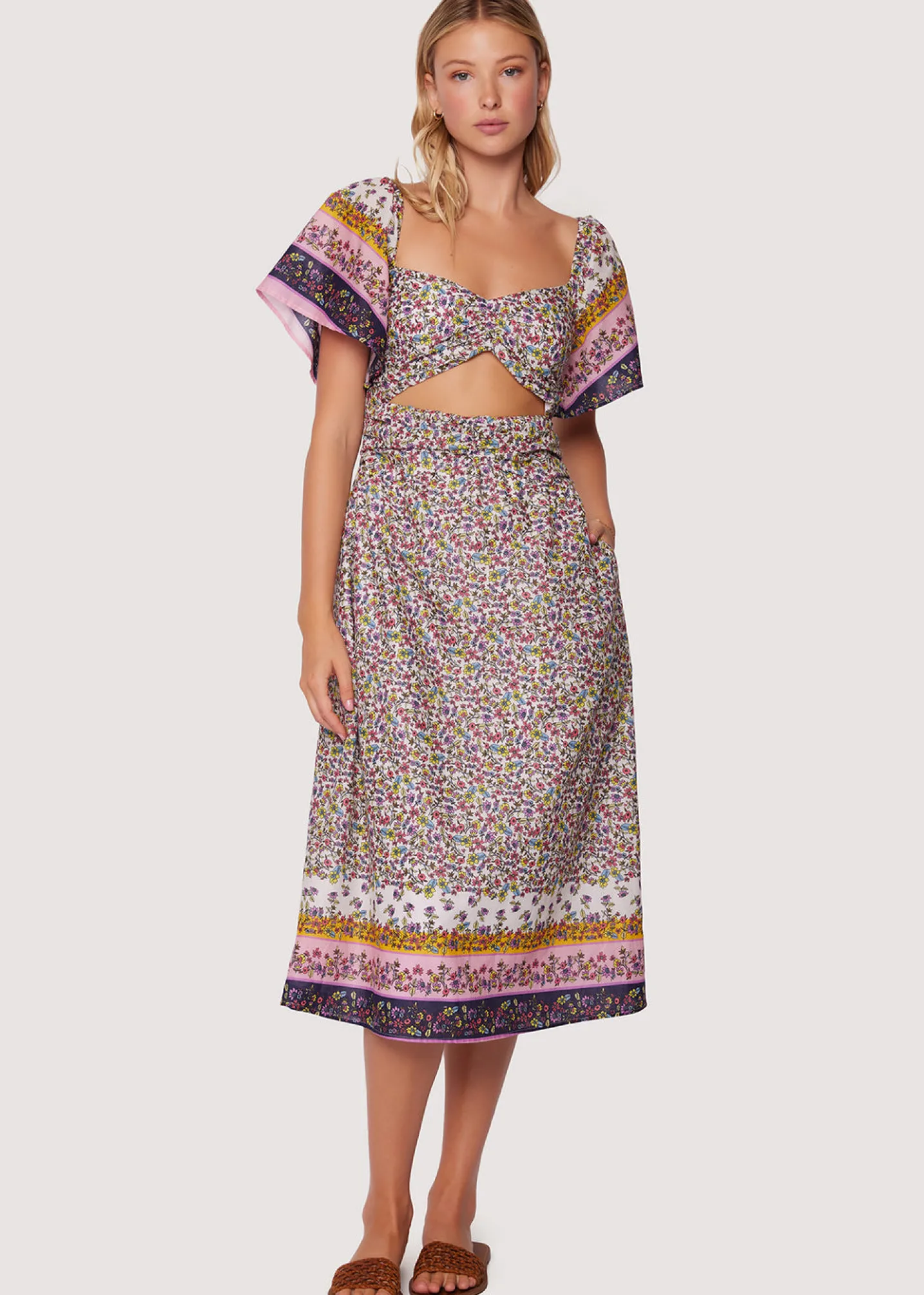 Lost + Wander Dresses*Lakeside Cottage Midi Dress FLOWER-MULTI