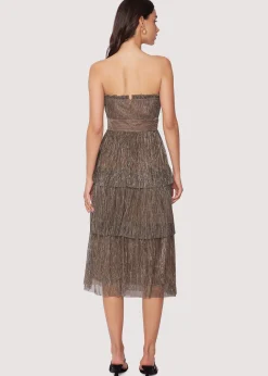 Lost + Wander Dresses*Le Mysterieux Midi Dress GOLD-SILVER-MULTI