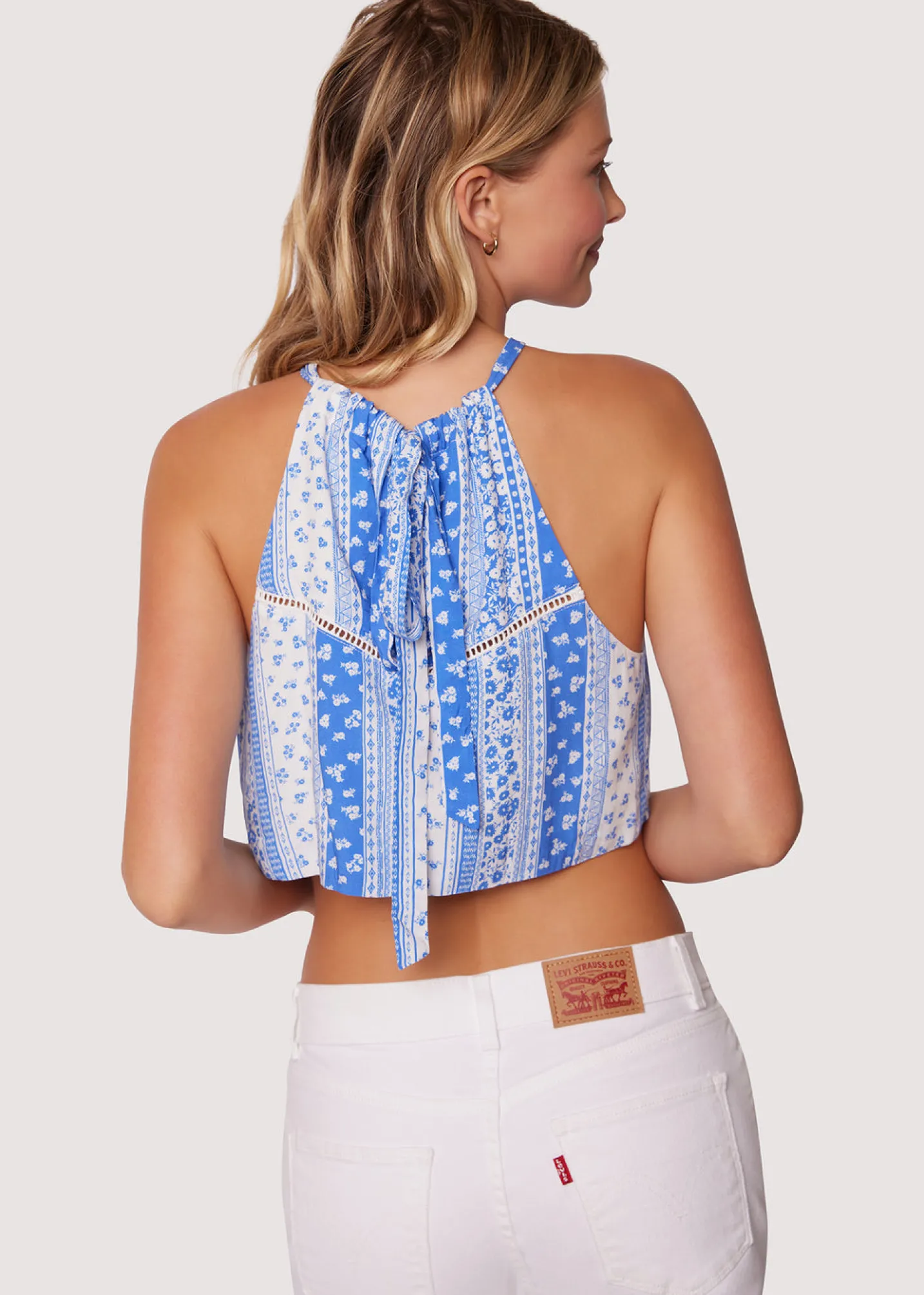 Lost + Wander Sets*Love Me True Top BLUE-WHITE-STRIPE