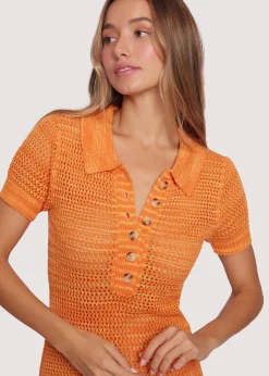 Lost + Wander Dresses*Lylah Polo Mini Dress TANGERINE