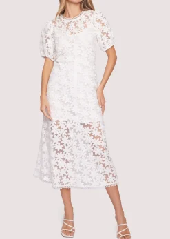 Lost + Wander Dresses*Madonna Lily Midi Dress WHITE