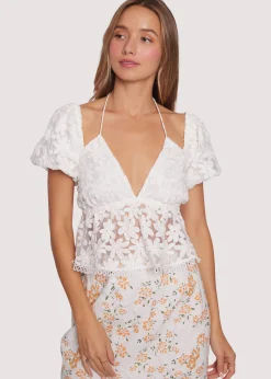 Lost + Wander Tops*Madonna Lily Top WHITE