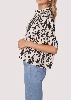 Lost + Wander Tops*Minerva's Spell Boxy Short Sleeve Top BLACK-WHITE