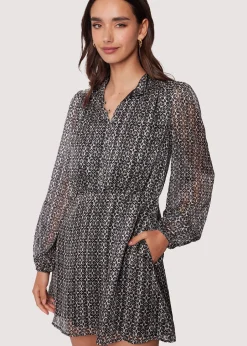 Lost + Wander Dresses*Mira Mini Dress BLACK-IVORY-MULTI