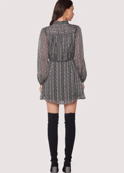 Lost + Wander Dresses*Mira Mini Dress BLACK-IVORY-MULTI