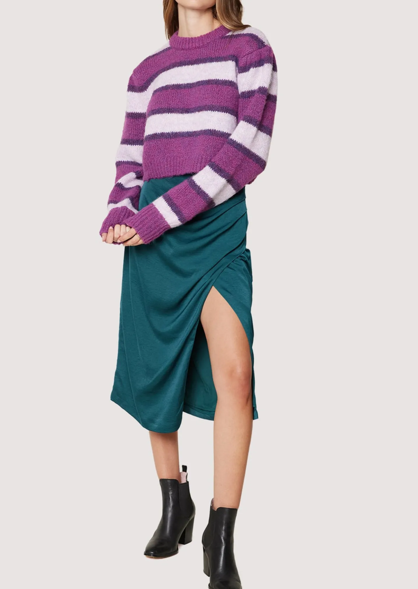 Lost + Wander Skirts*Modern Love Midi Skirt TEAL