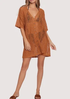 Lost + Wander Dresses*Mountain Tea Mini Dress BROWN