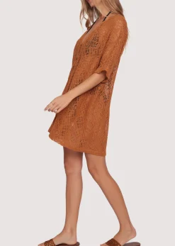 Lost + Wander Dresses*Mountain Tea Mini Dress BROWN