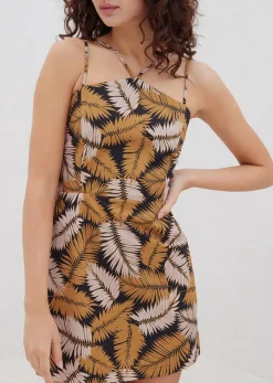 Lost + Wander Dresses*Nightfall Palm Mini Dress TAUPETROPICAL