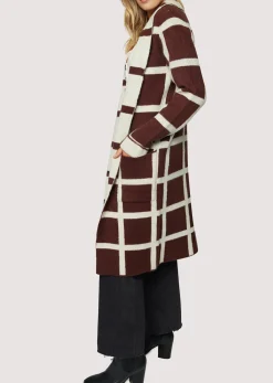 Lost + Wander Sweaters*Off The Grid Cardigan DARK-BROWN-GRID