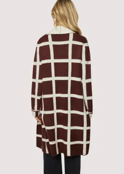 Lost + Wander Sweaters*Off The Grid Cardigan DARK-BROWN-GRID