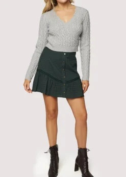 Lost + Wander Sweaters*Olivia Wrap Top HEATHER-GREY