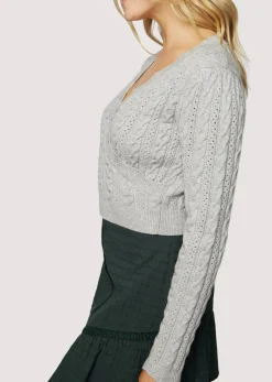 Lost + Wander Sweaters*Olivia Wrap Top HEATHER-GREY
