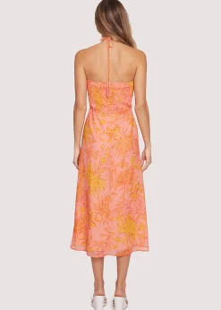 Lost + Wander Dresses*Peony Delight Midi Dress ORANGE-FLORAL