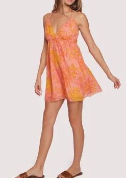 Lost + Wander Dresses*Peony Delight Mini Dress ORANGE-FLORAL
