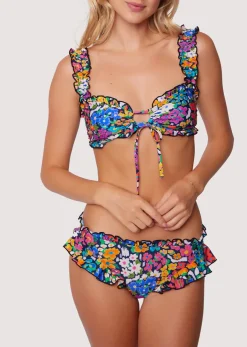 Lost + Wander Swim*Renoir's Terrace Ruffle Bikini Top FLOWER-MULTI