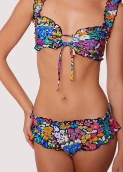 Lost + Wander Swim*Renoir's Terrace Ruffle Bikini Top FLOWER-MULTI