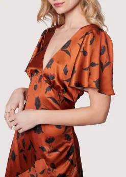 Lost + Wander Dresses*Sepia Dahlia Midi Dress BROWN-FLORAL