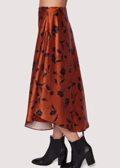 Lost + Wander Skirts*Sepia Dahlia Skirt BROWN-FLORAL