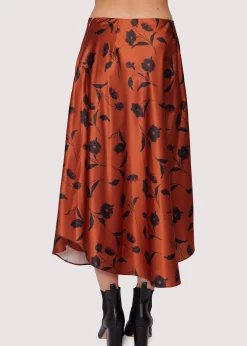 Lost + Wander Skirts*Sepia Dahlia Skirt BROWN-FLORAL