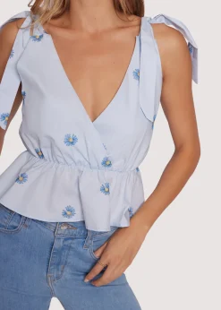 Lost + Wander Tops*Serenity Blue Top BABY-BLUE-FLORAL