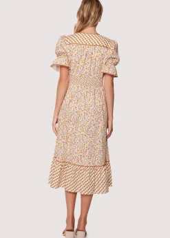 Lost + Wander Dresses*Spring Sunrise Midi Dress YELLOW-MULTI-FLORAL