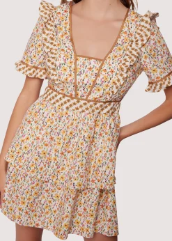 Lost + Wander Dresses*Spring Sunrise Mini Dress YELLOW-MULTI-FLORAL