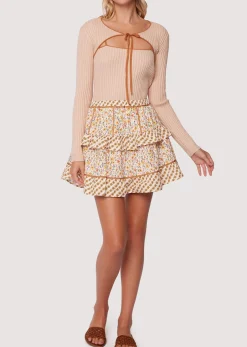 Lost + Wander Skirts*Spring Sunrise Skirt YELLOW-MULTI-FLORAL