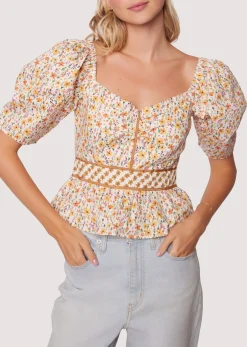 Lost + Wander Tops*Spring Sunrise Top YELLOW-MULTI-FLORAL