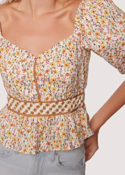 Lost + Wander Tops*Spring Sunrise Top YELLOW-MULTI-FLORAL