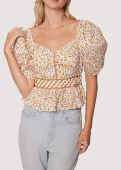 Lost + Wander Tops*Spring Sunrise Top YELLOW-MULTI-FLORAL