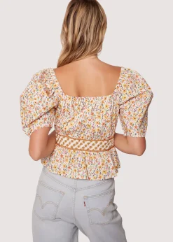 Lost + Wander Sets*Spring Sunrise Top YELLOW-MULTI-FLORAL