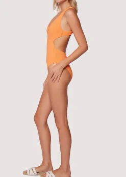 Lost + Wander Swim*Sun Kissed Knotted One-Piece ORANGE