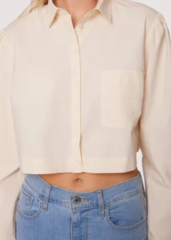 Lost + Wander Tops*Sunny Business Boxy Crop Top OFF-WHITE