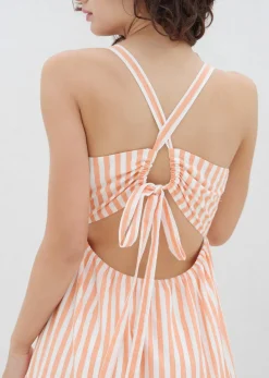 Lost + Wander Dresses*Sunset Stripe Maxi Dress WHITE-ORANGE-STRIPE
