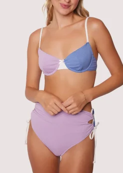 Lost + Wander Sets*Tan Line Trio Underwire Bikini Top BLUE-LAVENDER-CREAM