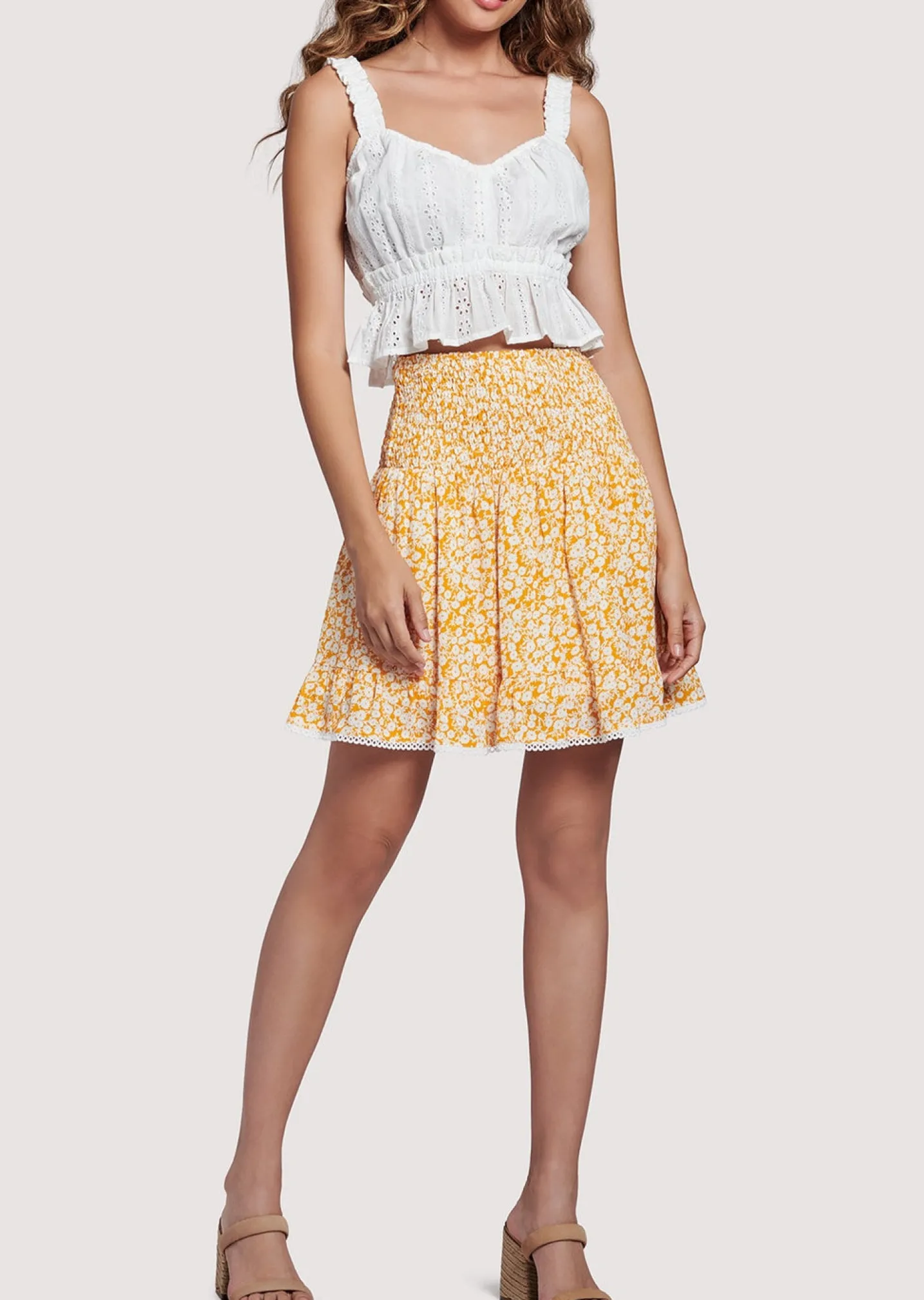 Lost + Wander Skirts*Tangerine Dream Mini Skirt RADIANTYELLOW