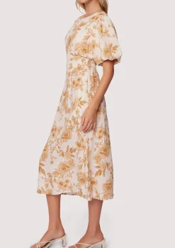 Lost + Wander Dresses*Toasted Rose Midi Dress BROWN-FLORAL